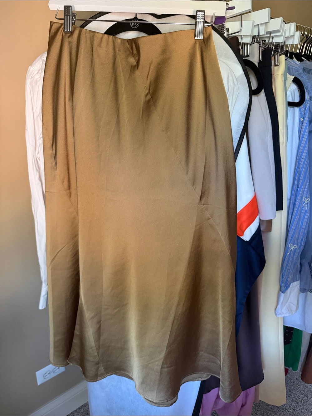 Banana Republic Hammered Satin Midi Slip Skirt